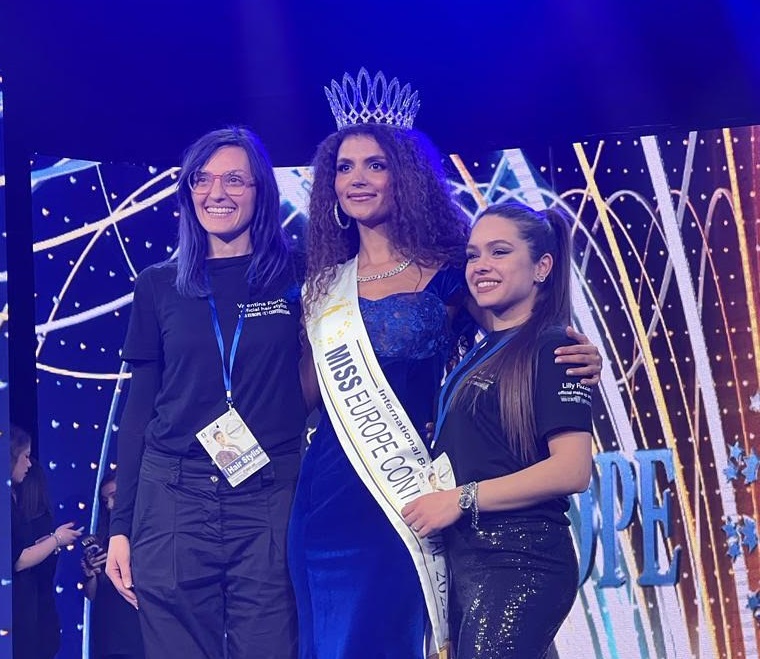 Valentina Fiorucci hairstylist di Miss Europe Continent 2023